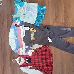 Gap disney cat &jack 4T girls bundle dress sweater shirts NWT